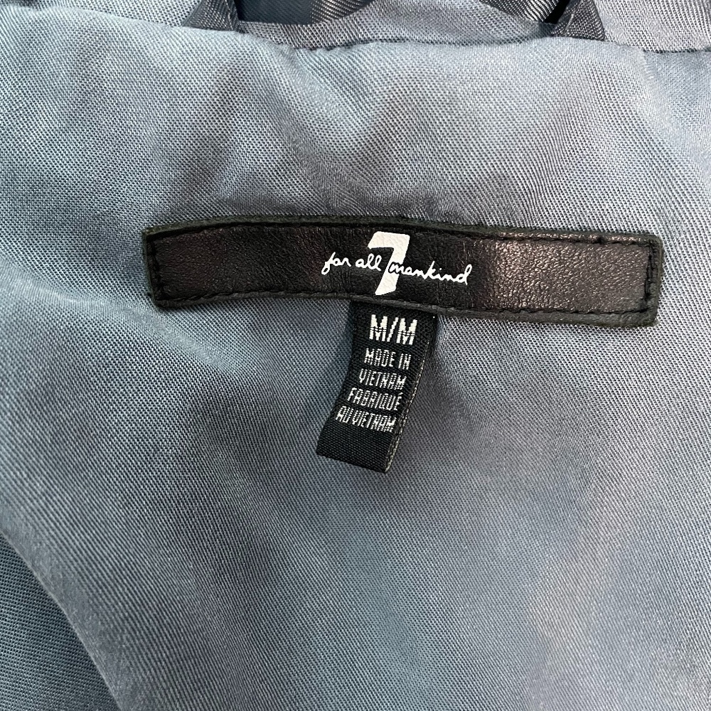 7 For all Mankind Blue Lightweight Trench Coat - Picture 9 of 12